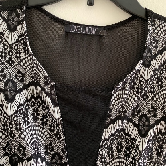 🛍NWOT Love Culture Lace Mesh Bodycon Dress - Picture 2 of 6